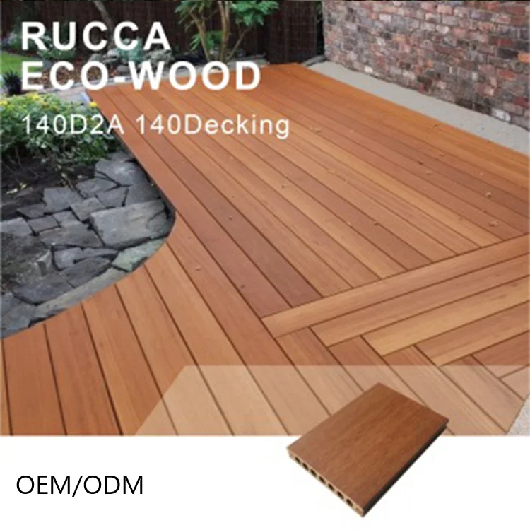 Rucca Plus WPC OEM/ODM Hollow Wood Plastic Composite Decking Outdoor Flooring
