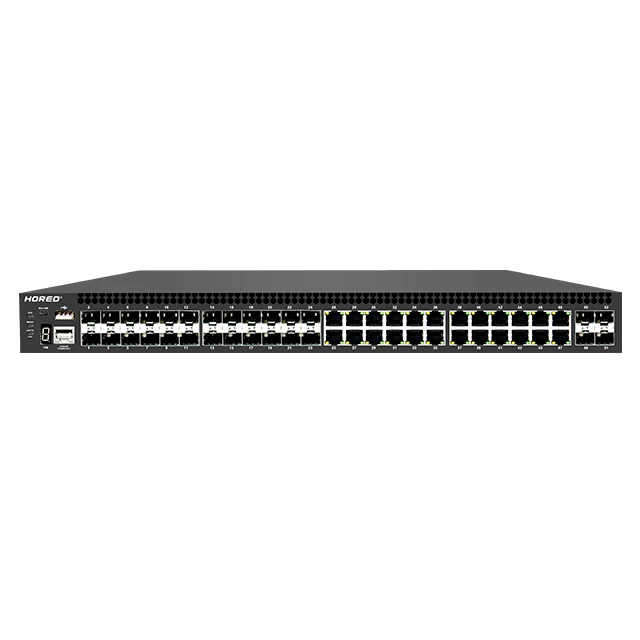 48 ports Core Switch, 24 RJ45 Ports 24 SFP Fiber Slot Ports POE Network Management Gigabit Switch