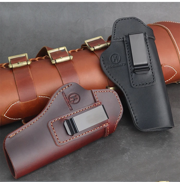Model Tactical IWB Gun Holster Durable Genuine Leather Concealed Carry