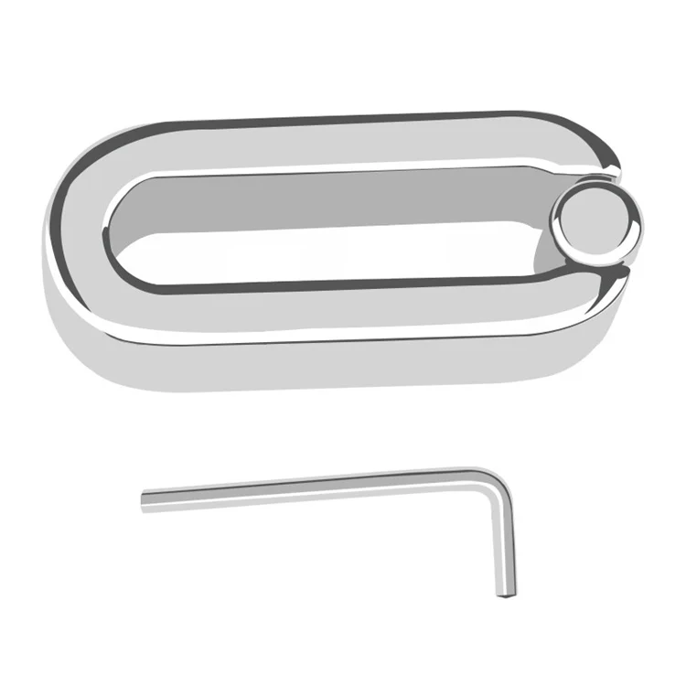 Flat Metal Scrotum Pendant Ball Stretcher Testis Weight Penis Restraint Stainless Steel Cock Lock Ring Chastity Bondage Bdsm