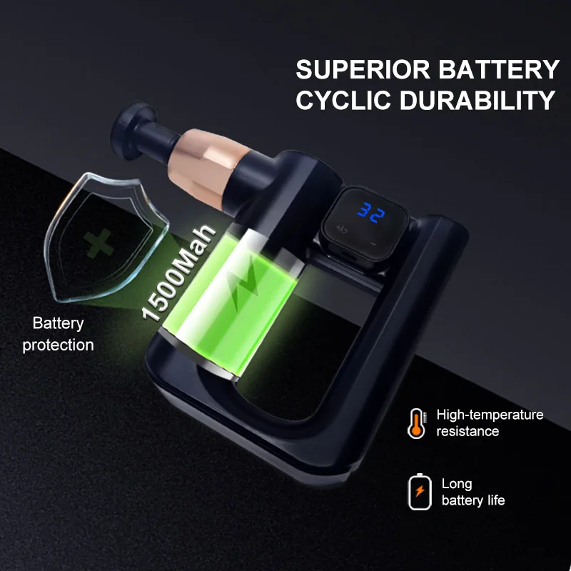 Handheld Massage Pistolet Gun Body Message Massager Deep Muscle Gun Battery Massage gun