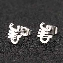 Europe America Fashion Jewelry Gold Silver Stainless Steel Scorpion Shape Women Men Earrings