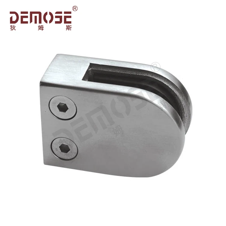 wholesale stainless steel 304/316 glass clip stain/mirror finish accessories high quality handrail fittings glass clamp