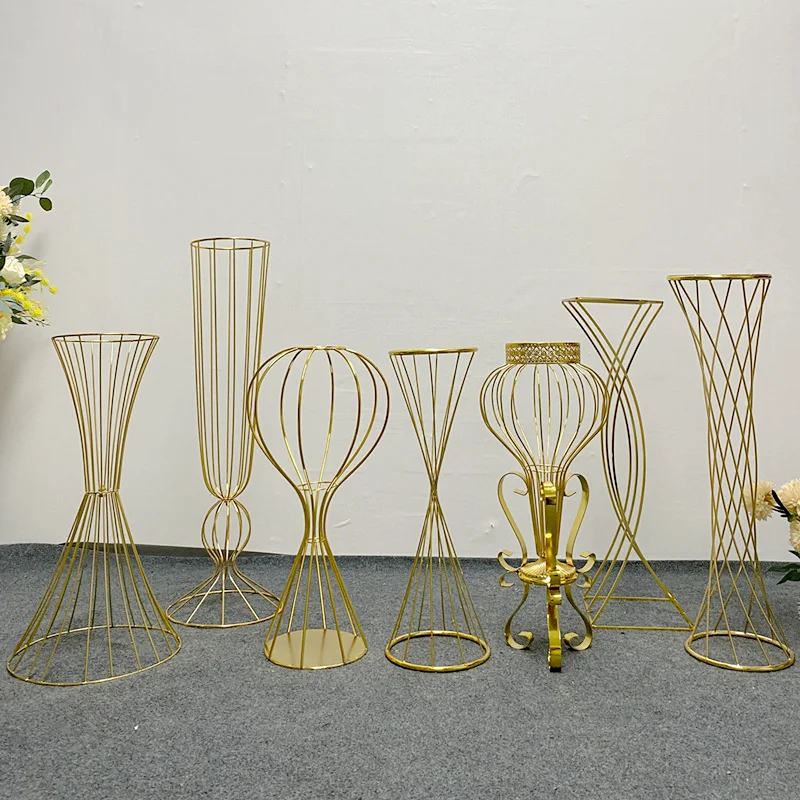 Iron Flower Ware Creative Ornaments Floral Decoration Geometric Wedding Table Flowers Wedding Decoration Road Guide