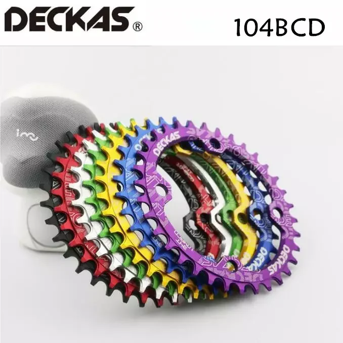 Deckas 104bcd Round oval bicycle Chainwheel 32/34/36/38T Crown plate for Mountain bicycle chainrng crankset