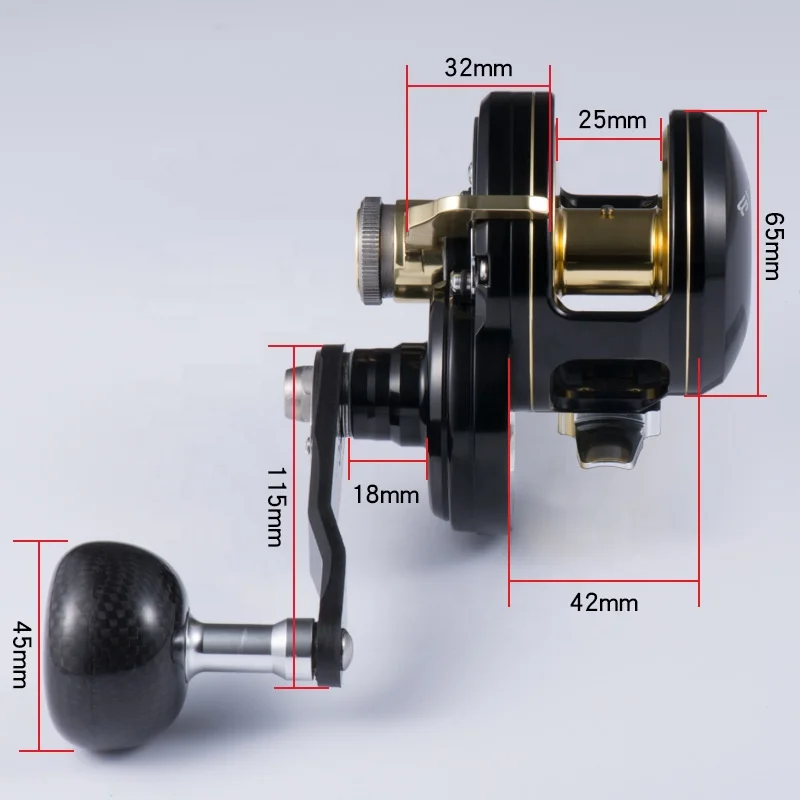 High-Speed Full Metal Drum Reels for Saltwater Fishing New Jigging Reel with 30kg Drag Power for Spinning Trolling in Rivers