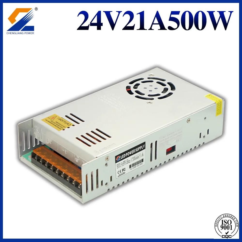 AC DC 24V 21A 500W LED Driver or transformer for LED strip light and 3D printer