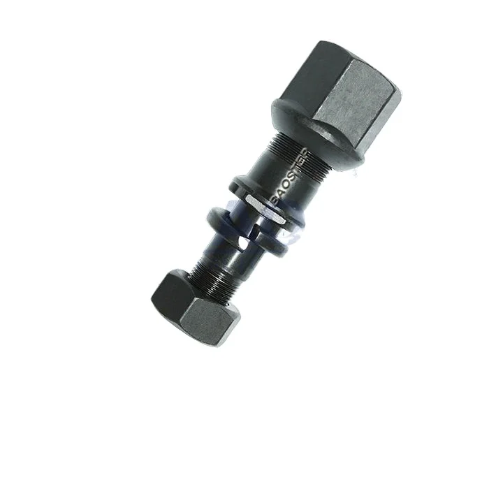 High Tensile grade 12.9 truck Hub Bolt with two Nuts for Hino/Nissan Rear M30X2.0 /M22X1.5