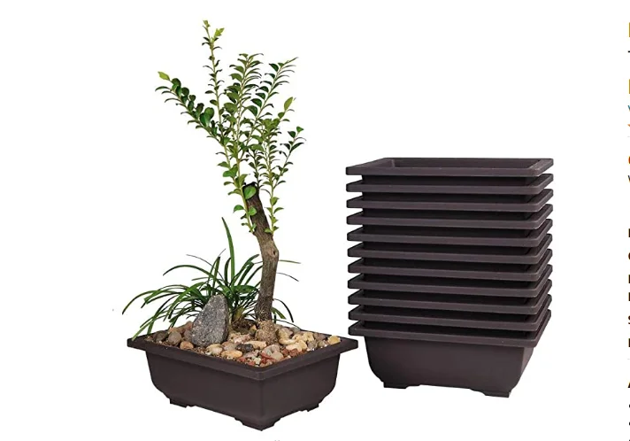 factory wholesale cheap pot plastic flower pots bonsai pot and tray