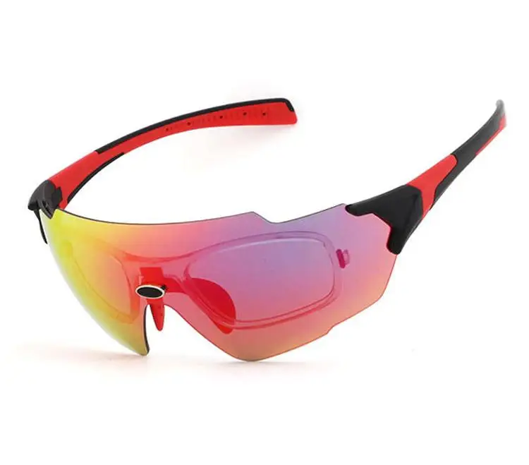 Full coating colorful PC lens running UV 400 sport glasses cycling baseball sunglasses