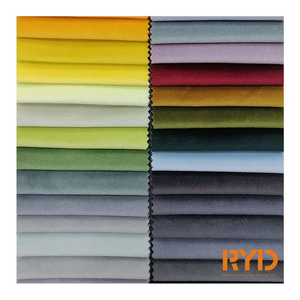 2022 Holland Velvet Dyeing in Stock Upholstery Fabrics for Sofas and Furniture