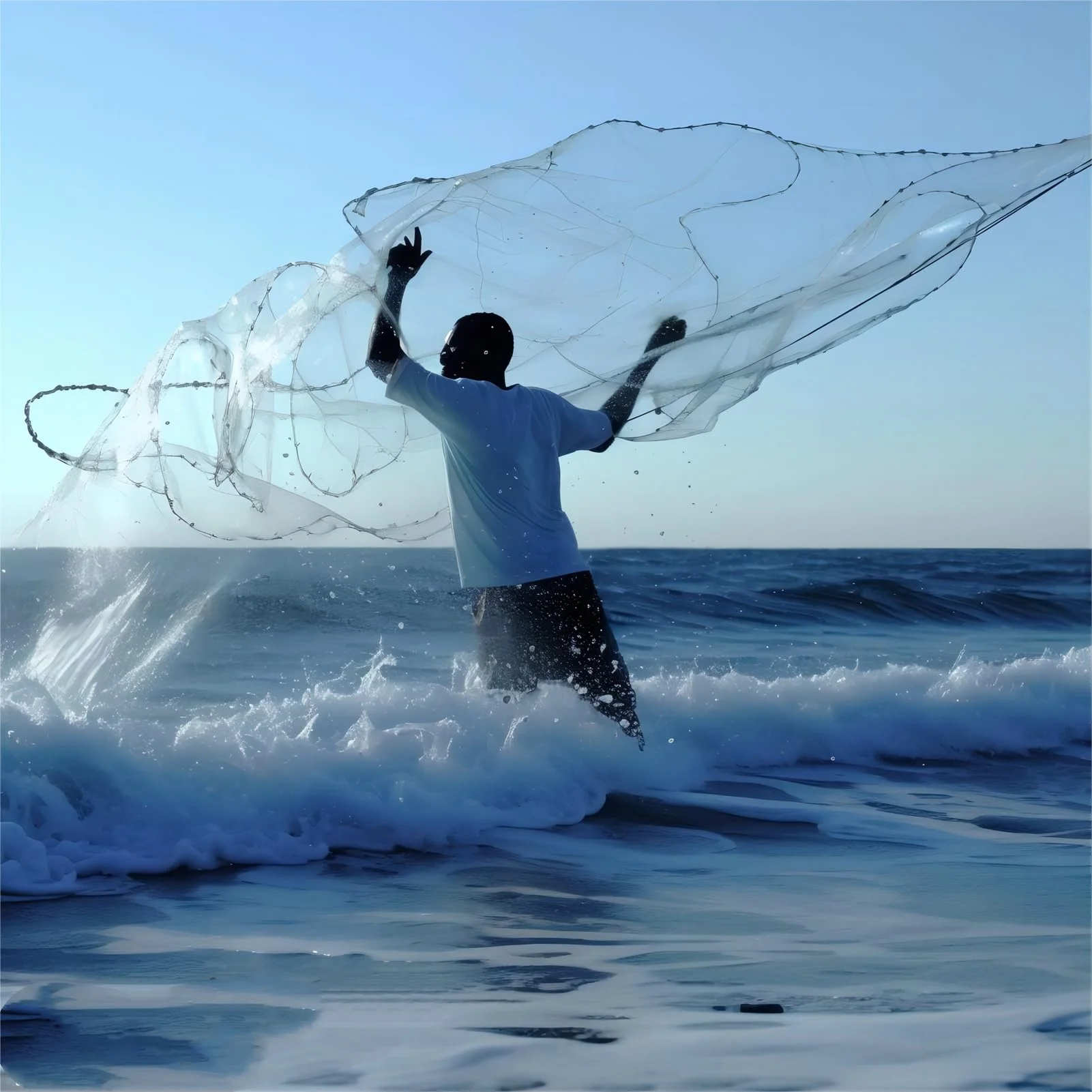 Hot Sale Fly Hand Cast Net Nylon Monofilament PP and PA Material Double and Single Knot Casting Fishing Nets
