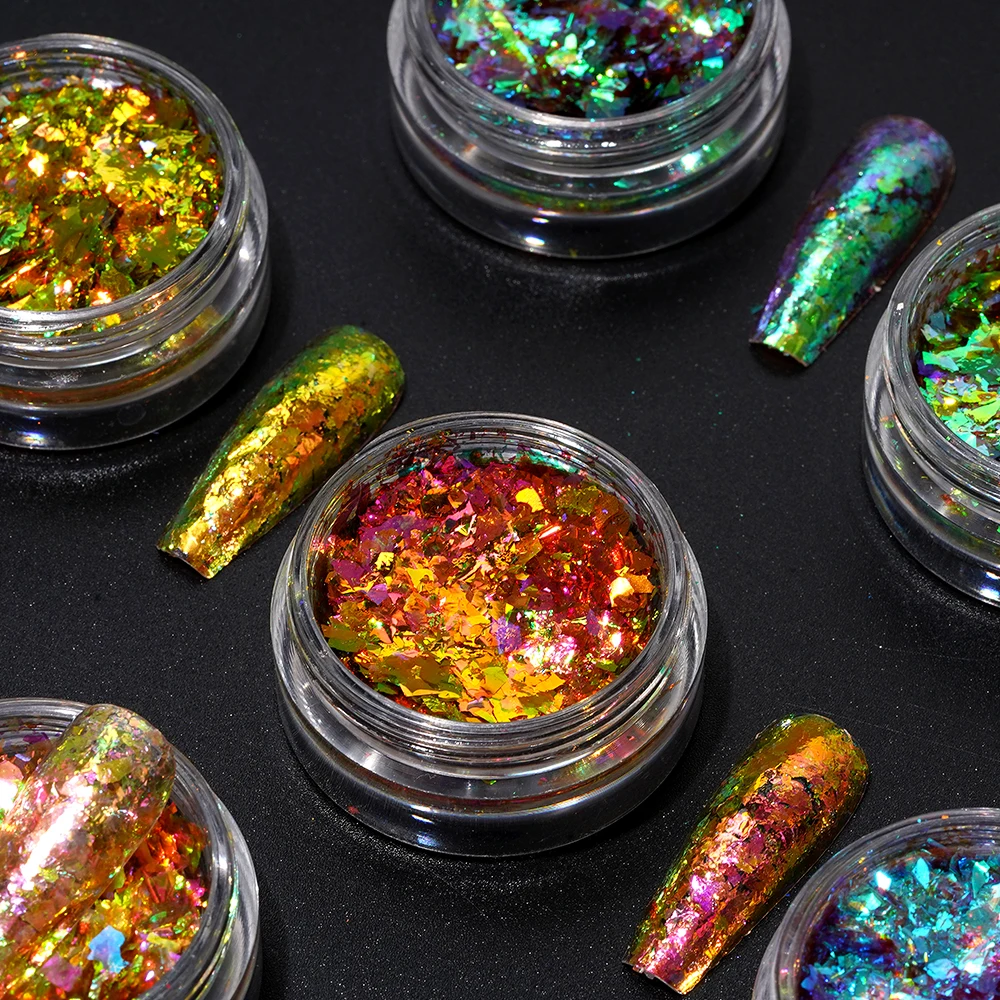 Bulk Sale Factory Offer OEM service Nail Charms Flakes Chunky Powder