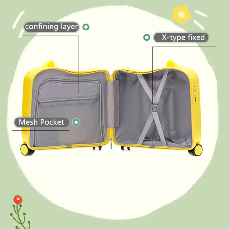 New Durable Customized Unisex Cabin Luggage Airline Boarding Trolley Case with Spinner Caster Men and Women Suitcase