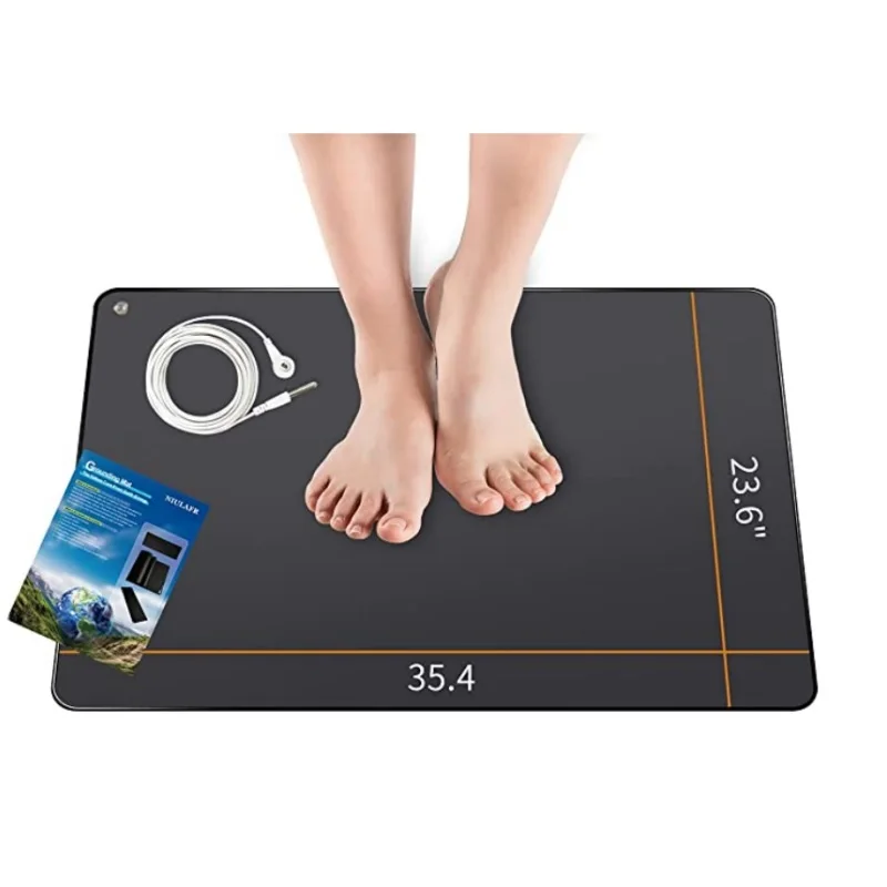 Conductive 40*60cm Earthing Feet Pad Leather Rubber Keyboard Mat Included Cord for