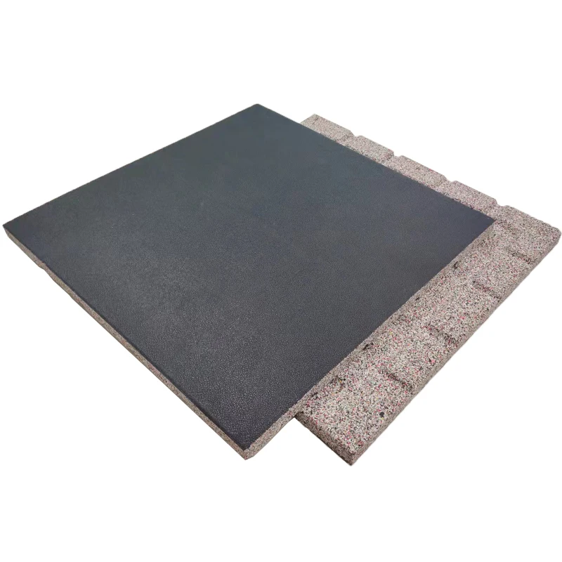 Water-Proof Easy to Clean Rubber Flooring Tiles GYM Rubber Mats Grey Color 10MM 15MM 20MM