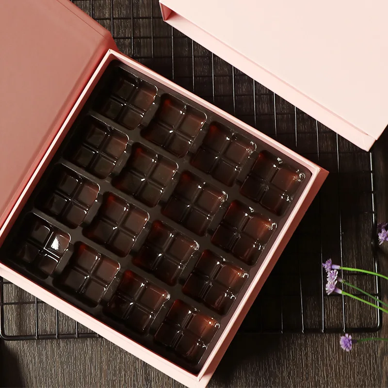 16 Cases Blisters Pink Magnet Lid Box Chocolate Bonbon Packaging Gift Box