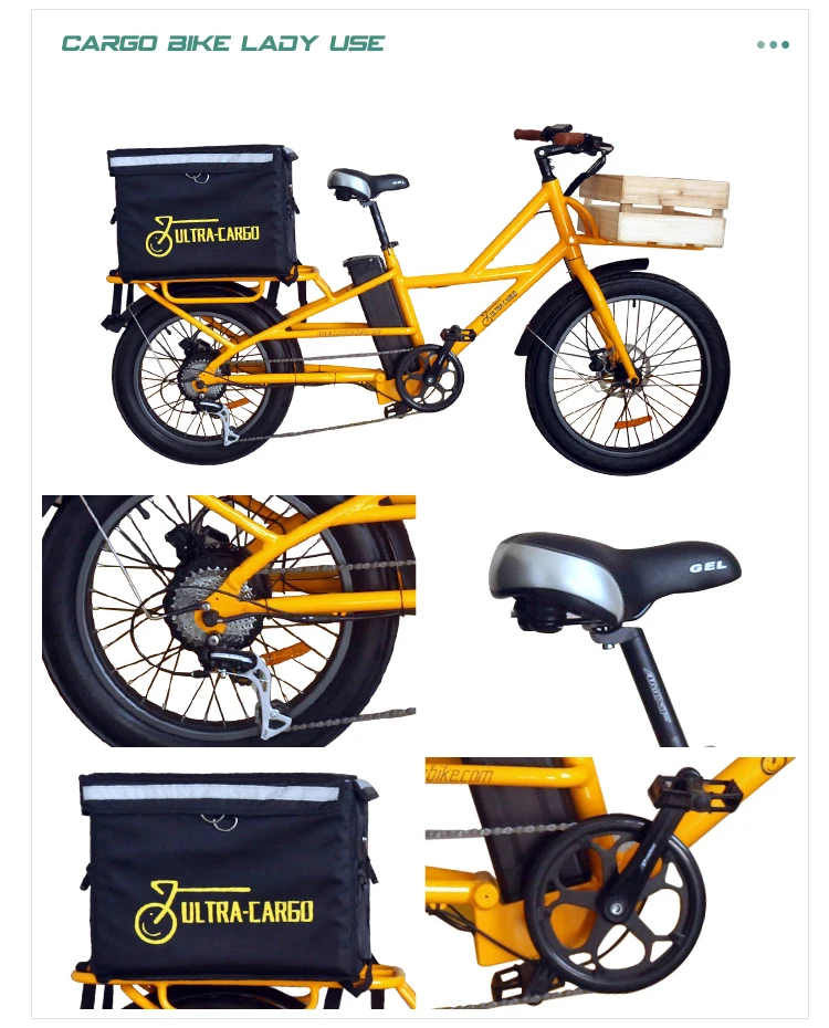 Cargo bike basket removable electric dirt bike folding rear rack for cargo carry