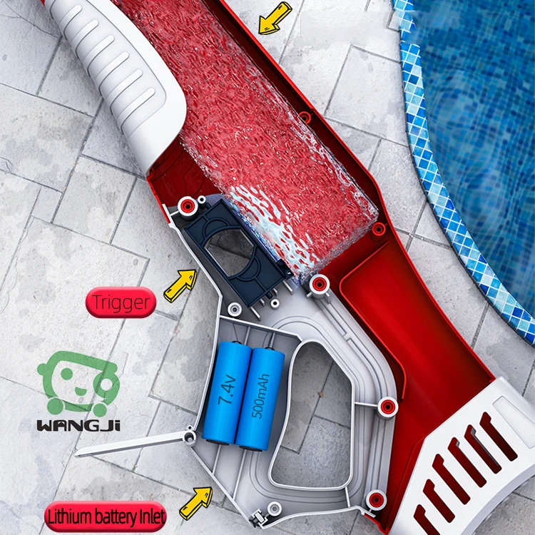2022 Summer Outdoor Game Toy Electric Rechargeable Powerful Long-range Shooting Electric Water Gun For Kids Adult