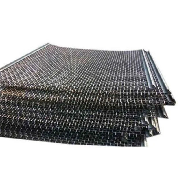 65Mn Stainless Steel Replacement Crimped Wire Mesh Sand Gravel Crusher Hooked Vibrating Sieve Screen Mesh