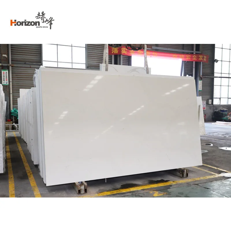 Calacatta White Marble Looks Engineered Stone Artificial Stones Calacatta Quartz Slabs for Kitchen Countertop