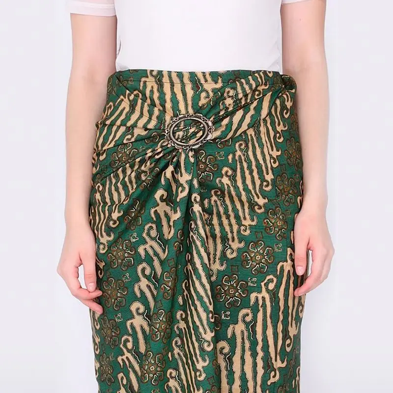 Ladies Fashion Dress Soft Mini Skirt Linen Casual Dresses Cross  Indonesia Sarong