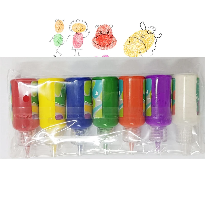 Handmade DIY Educational Toy Kids Washable Finger Painting Wet Floating Drawing Paint Watercolor Painting Set