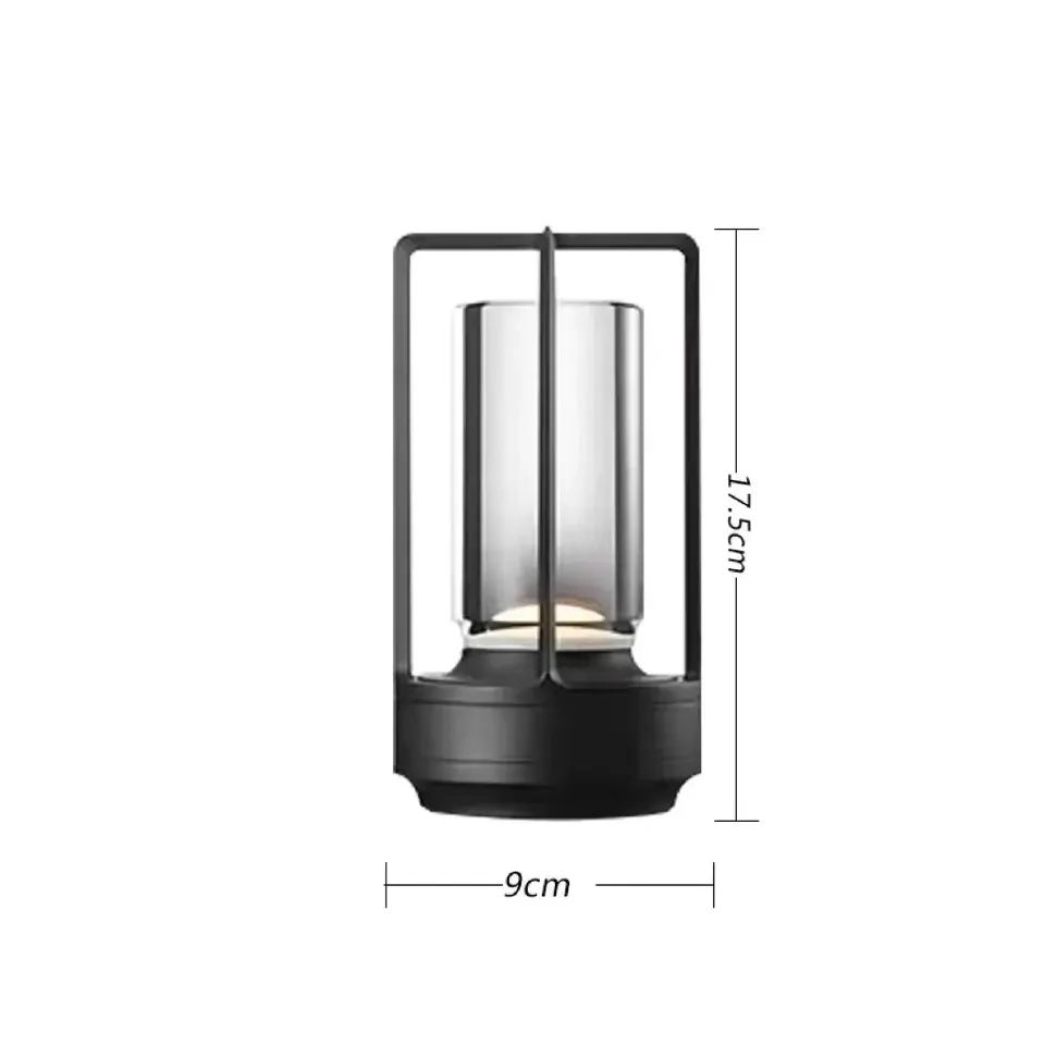 Nordic industrial wind outdoor indoor portable cordless table lamp with battery USB charging