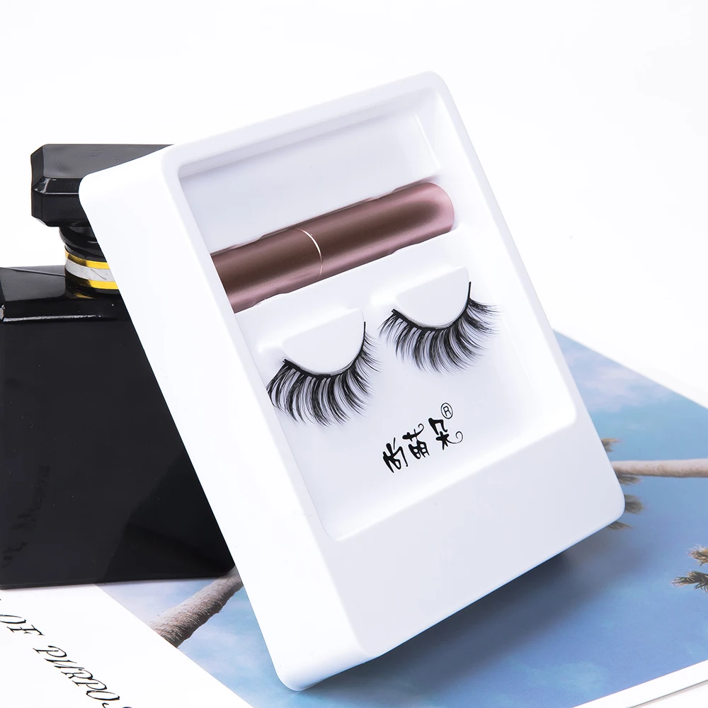High quality no glue 3d magnetic eye lashes with 10 magnets and liner sets