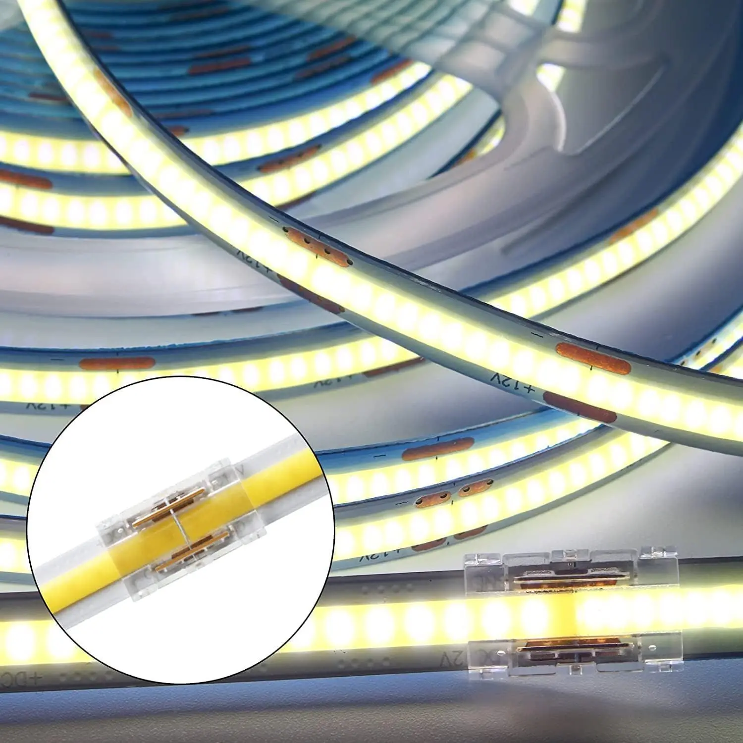 5MM 8MM 10MM Seamless Plastic Board to Board to Wire 12V 24V 2Pin Connecting Strip Light Solderless