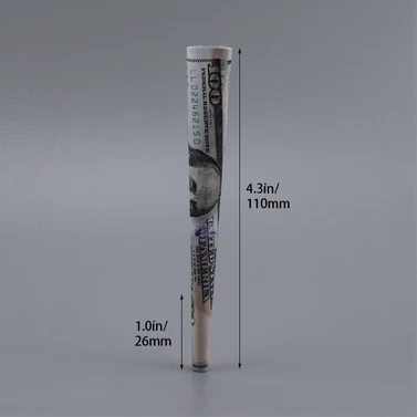 Horn Unbleached Raw Cone Dollar Rolling Papers Packaging Tubes for Food and Industrial Use Carton Packed