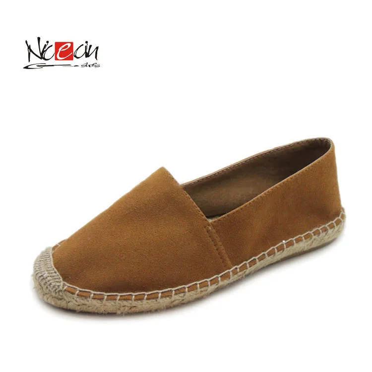Wholesale High Quality Jute Sole Men Espadrilles Shoes  Flats Womens Espadrille