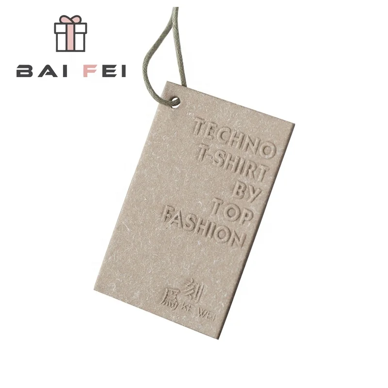 
Custom Logo Name Friendly Eco Brand Hangtag Brown Kraft Paper Reversible Printing Coffee Cup Hang Tags With Natural Hemp Rope 