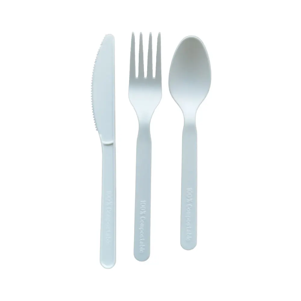 Starch-based plastic cutlery/pp disposable soup spoon,knife,fork