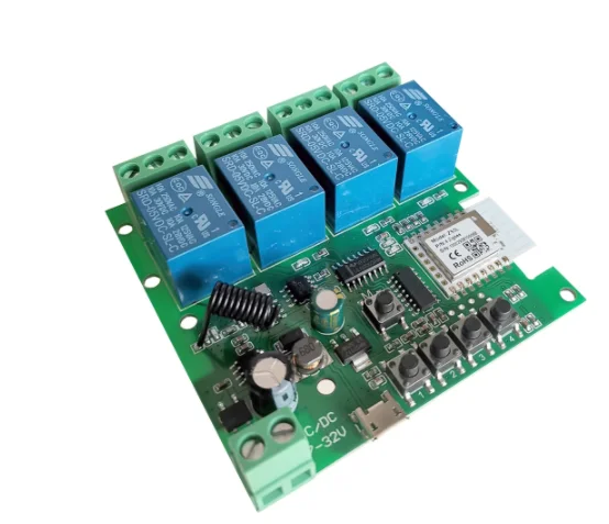 Умный выключатель Tuya Zigbee 4-канальный переключатель для модуля освещения/двигателя работает с мостом