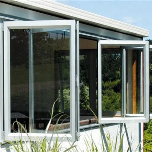 Business Services Folding aluminum window tempered hollow glass folding window