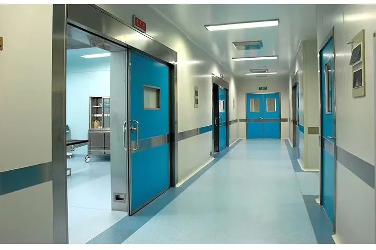 Medical-Grade Airtight Automatic Door with Treadle Type Intelligent Self-Closing Sliding Door for Hospital Clinics Interior Door