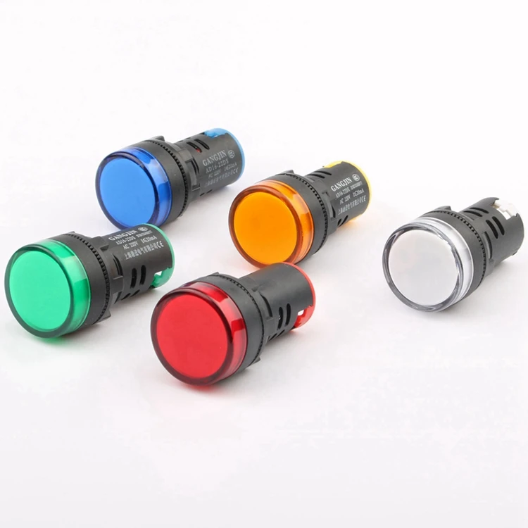 Electrical Warning 6V12V24V220V380V LED Indicator Lamp  AD16-22DS 220 volt led indicator lights