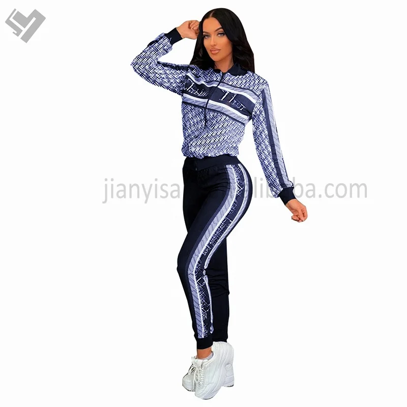 2023 Fall Winter Designer Print joggers Suit Tracksuits Designer Print Zipper Up 2 Piece Pants Set Brand Luxury Two Piece Sets