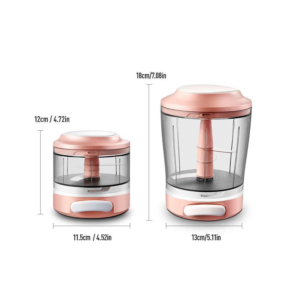 Household easy clean hand held multi purpose manual pull garlic meat vegetable chopper