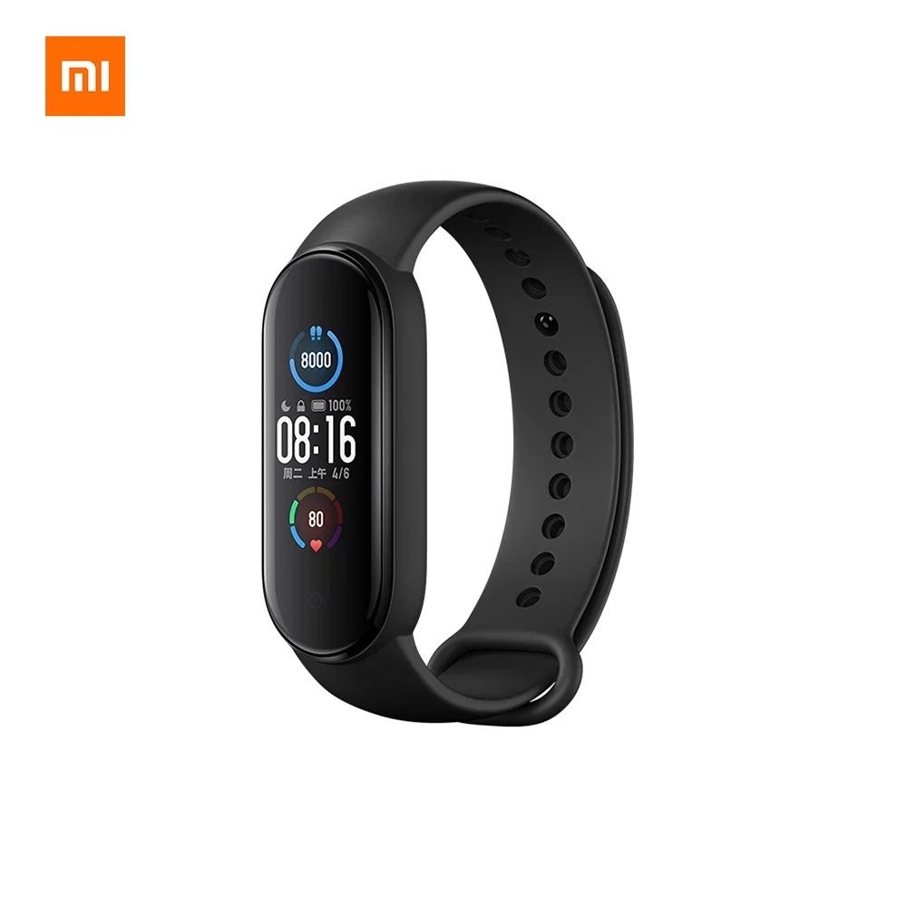 Смарт-часы Xiaomi Mi Band 5 магнитное зарядное устройство Bluetooth 0 пульсометр мониторинг сна водонепроницаемость АТМ
