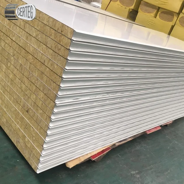 
High quality Chinese rockwool panel sandwich price m2 for roof and wall 