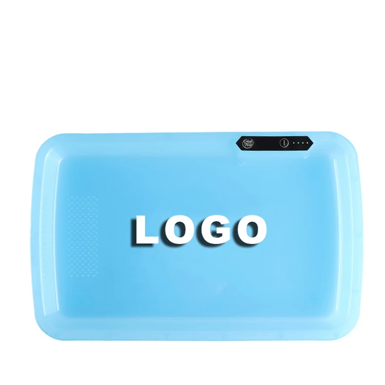 
Led Eco-Friendly LED_Rolling_Tray Custom The Dark Glowing Bar Weed Rolling Tray Smoking 