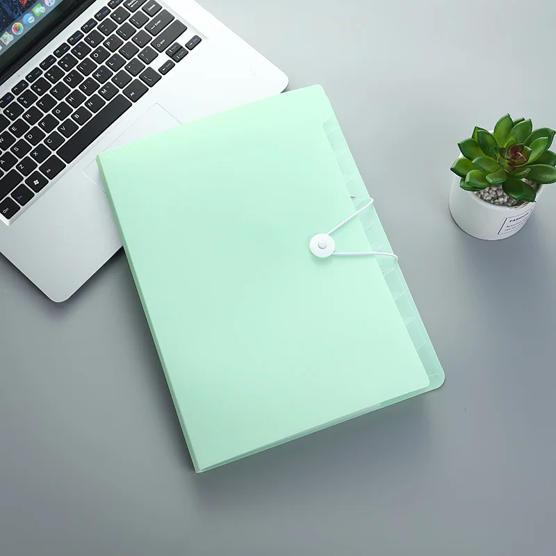 Low MOQ in stock, A4 PP clip document folder, wholesale expanding file, multi-layer storage bag