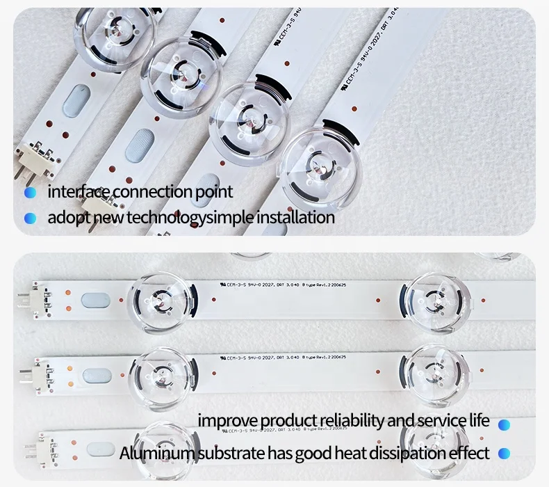 LED Back Light Strip TV Repair Parts for  40LB 4pairs/set 40'DRT4.0 REV0 7 A/B-Type SVL400 6V 2W 4LED LED TV Backlight Strip