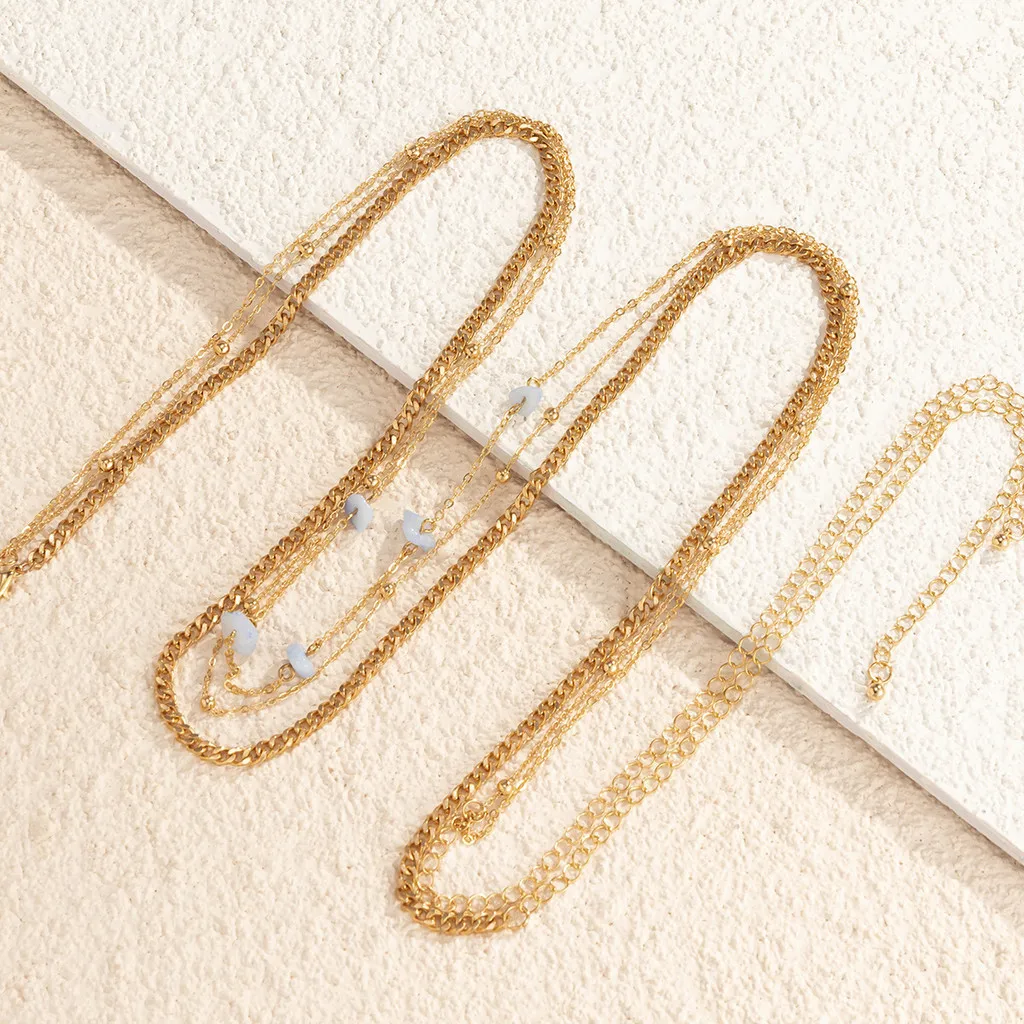 Trend Multilayer Waist Chain for Women Sexy Crushed Stone Body Chain Jewelry Beach Accessories