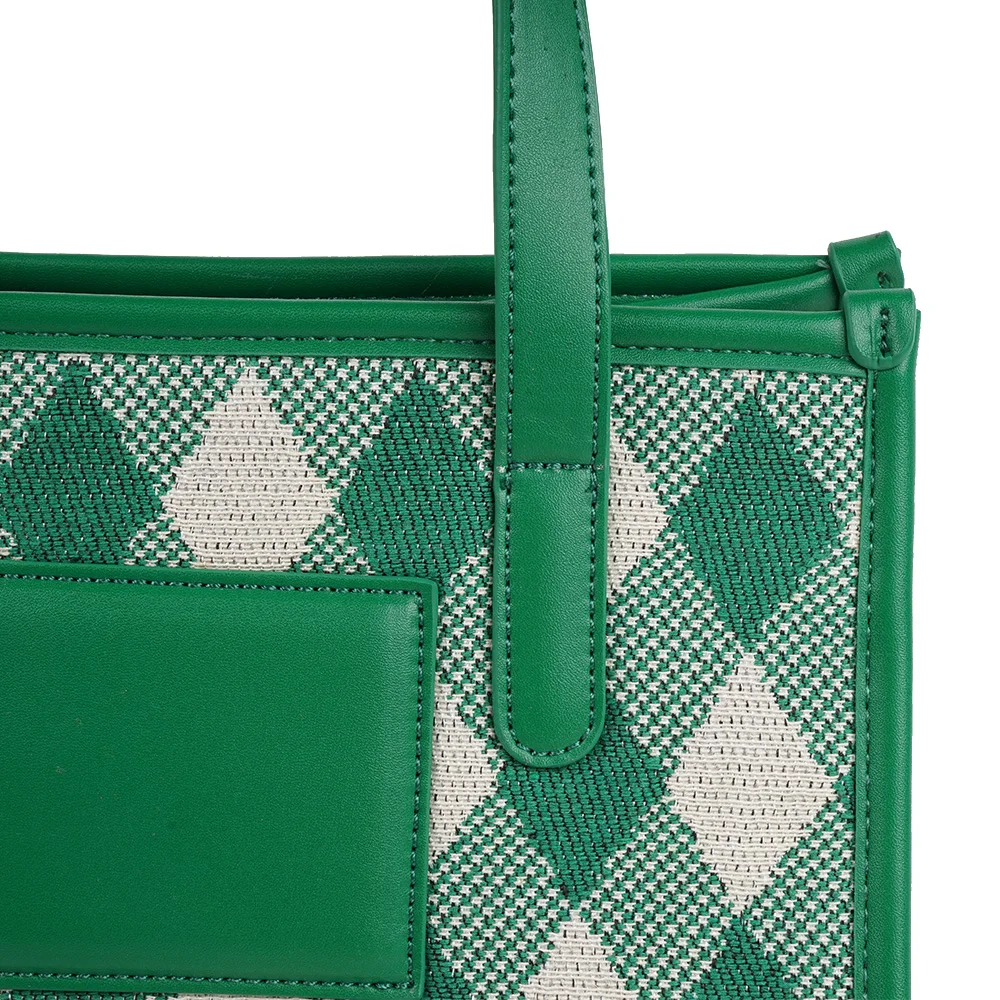 Factory wholesale 2022 young lady leather handbag women popular design plaid handbags