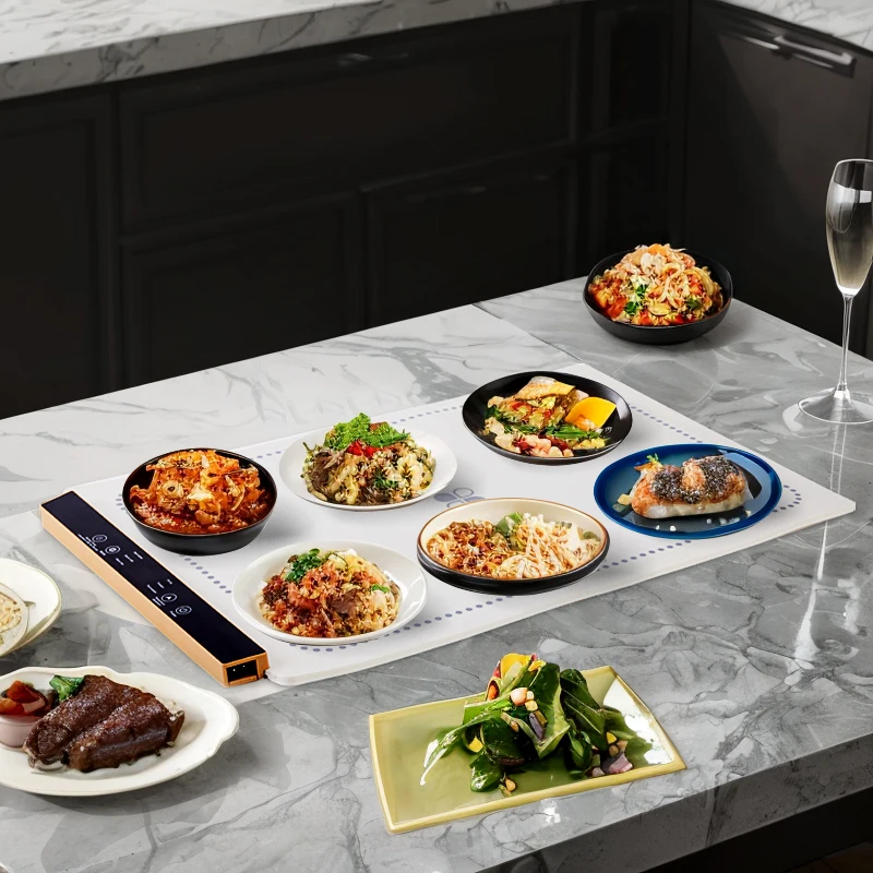 Can Be Set 24 Hours Full Surface Heating Portable High-grade Silicone Nano Material Multi-functional Warm Vegetable Plate