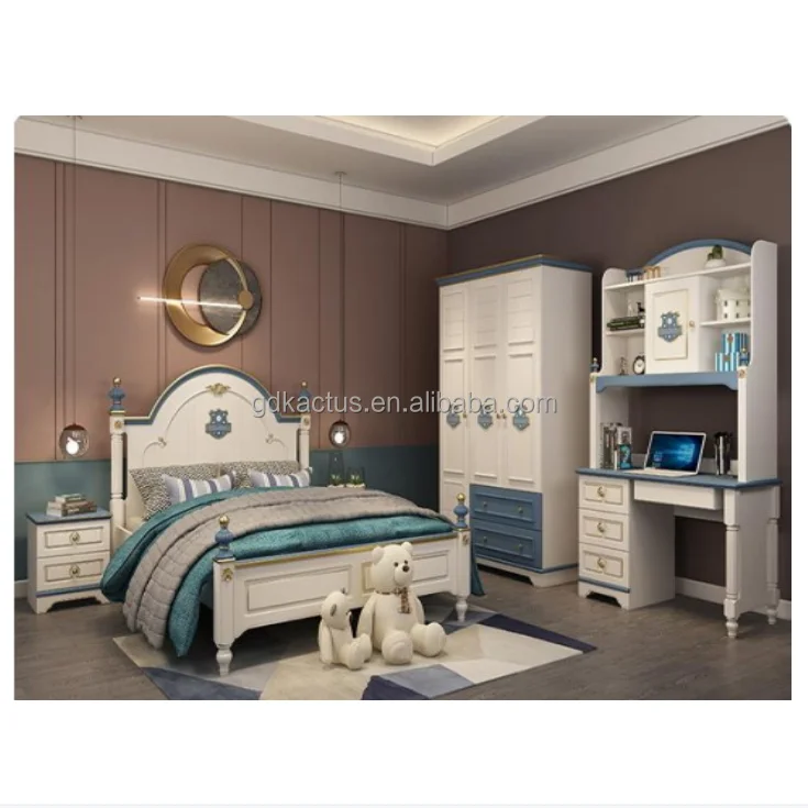 wooden creative kids bed lovely colorful children bed cute student bed