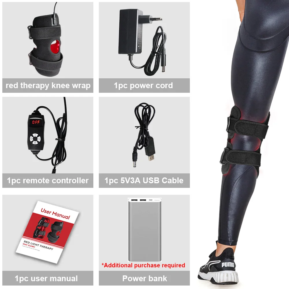 PDT Device LED Therapy Elbow Belt Wrap for Joint Pain Inflammation Relief Red Light Therapy Knee Pad